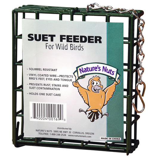 Nature's Nuts Wild Bird Coated Wire Suet Feeder 1 ports