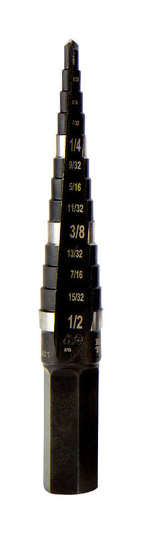 Klein Tools High Speed Steel Double Flute Step Drill Bit 1 pc
