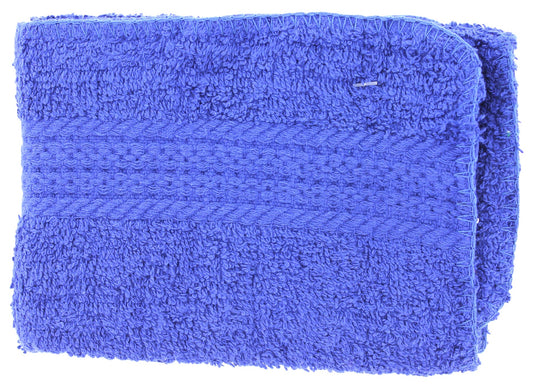 J & M Home Fashions 8635 13 X 13 Royal Blue Provence Washcloth (Pack of 3)
