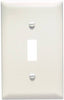 Pass & Seymour Almond 1 gang Plastic Toggle Wall Plate 1 pk