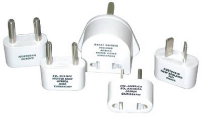 International Plug Adapter Set of 5 Plugs (NW1C, NW2C, NW3C, NW10C, and NW135C)