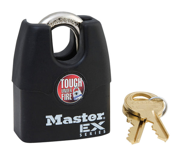 Master Lock 1-1/2 in. H Laminated Steel 4-Pin Cylinder Shrouded Shackle Padlock