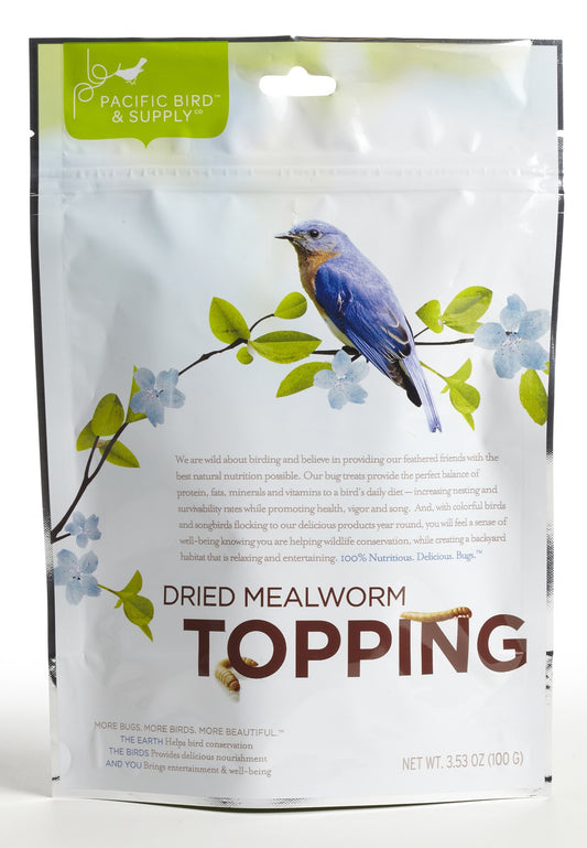 Pacific Bird & Supply Co Inc Pb-0018 3.5 Oz Dried Mealworm Topping