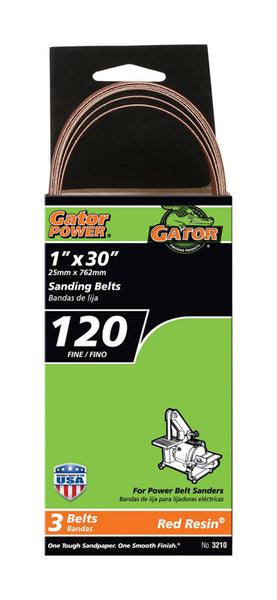 Cinturón de arena 1x30, 120 lb, paquete de 3