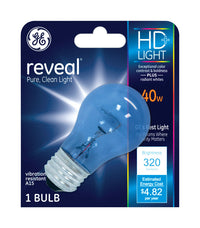 GE Reveal 40 W A15 A-Line Incandescent Bulb E26 (Medium) Soft White 1 pk