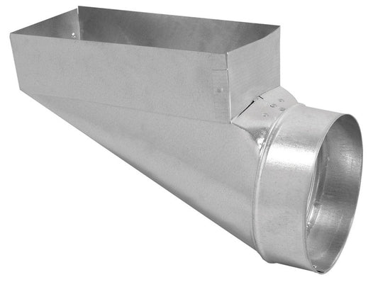 Imperial 12 in. H X 6 in. W Silver Galvanized Steel Straight Center End Boot