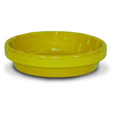 Saucer, Yellow Ceramic, 3.75 x .5-In. (Pack of 16)