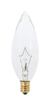 Satco 40 W BA9.5 Chandelier Incandescent Bulb E12 (Candelabra) Soft White (Pack of 25)