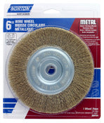 Cepillo circular de alambre grueso de 6" Norton 68434