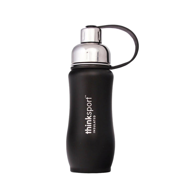 Botella deportiva con aislamiento Thinksport de 12 oz (350 ml), color negro