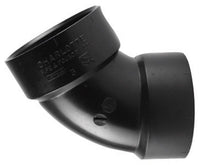 Codo de 60 grados de ABS de 1-1/2 pulg. de diámetro y 1-1/2 pulg. de buje Charlotte Pipe