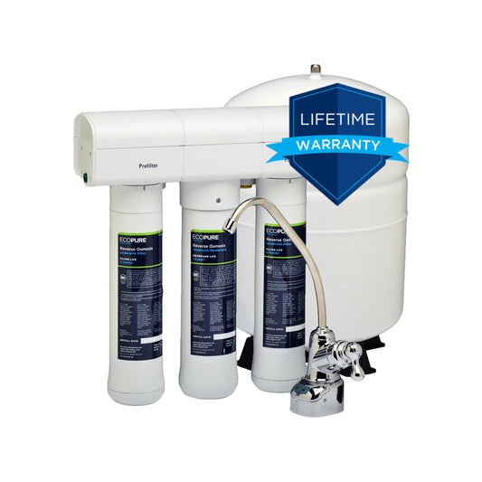 EcoPure Under Sink Reverse Osmosis Water Filter System