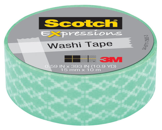 3M C314-P38 .59 X 393 Blue Weave Expressions Washi Tape