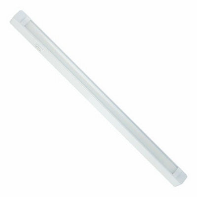 Under-Cabinet LED Light Fixture, White Plastic, 628 Lumens, 18-In.