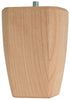 Waddell 4 in. H Square Tapered Wood Bun Foot