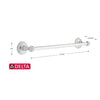 Bath Unlimited 127733 18" Polished Chrome Finish  Jamestown™ Towel Bar                                                                                