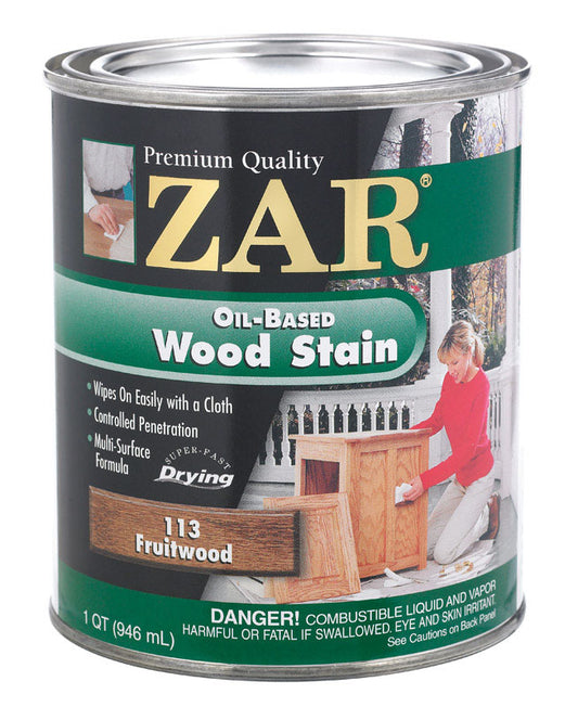 ZAR Semi-Transparent Smooth Fruitwood Oil-Based Oil Wood Stain 1 qt. (Pack of 4)