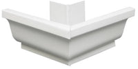 Gutter, Outside Steel Mitre, White, 4-In.