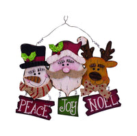 Wall Hang Peace/Joy/Noel (Pack of 4)