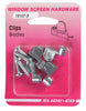 Prime-Line  Mill  Die Cast  Screen Clip  For 3/16 inch 4 pk