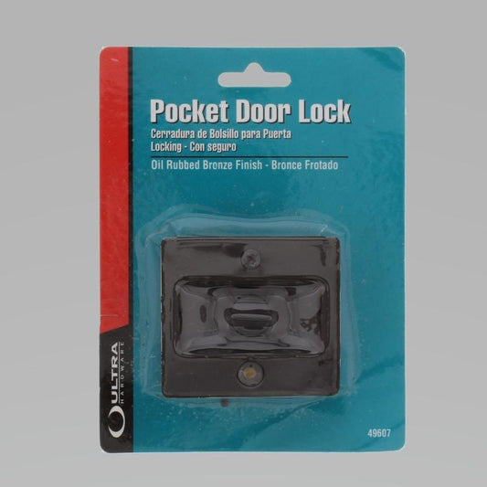 Ultra Hardware Oil Rubbed Bronze Metal Pocket Door Privacy Lock 1 pc