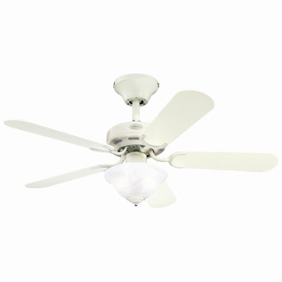 Richboro Ceiling Fan + Light Kit, White,  42-In.