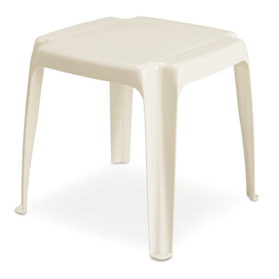 Outdoor Side Table, White, 17-In. Square