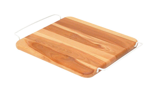 Snow River  11 in. W x 12 in. L Natural  Wood  Over-The-Sink Cutting Board