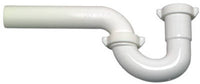 Lavatory Wall Drain Trap, White Plastic