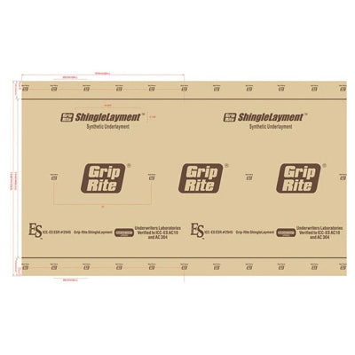 ShingleLayment Synthetic Roofing Underlayment, Tan, 48-In. x 250-Ft.