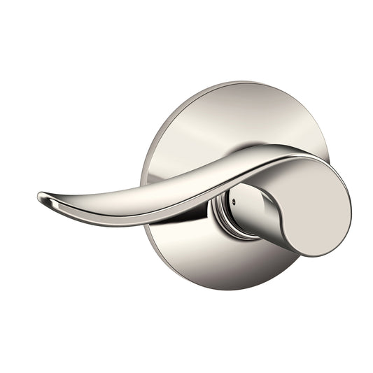 Schlage Scramnto Polished Nickel Entry Lever 1-3/4 in.