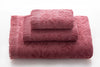 LINIM 3-Pcs Jacquard Towel Set 100% Cotton, Bath, Hand and Washcloth, Dusty Rose