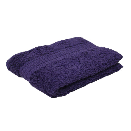 J & M Home Fashions 8709 13" X 13" Purple Provence Washcloth (Pack of 3)
