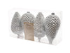 Celebrations Pinecone Christmas Ornament Silver Plastic 4 pk (Pack of 8)