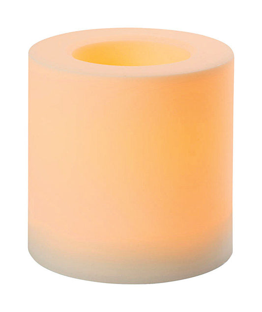 Inglow White Outdoor Pillar Candle 6 in. H x 6 in. Dia. (Pack of 4)