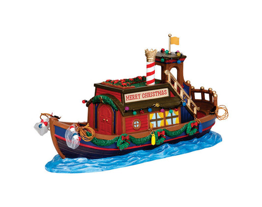 Lemax Canal Houseboat Village Building Multicolor Resin 5.91 in. 1 each (Pack of 4)