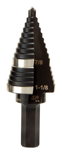 Klein Tools High Speed Steel Double Flute Step Drill Bit 1 pc