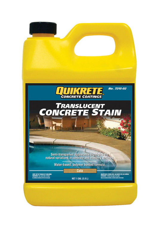 Quikrete Semi-Transparent Cola Water-Based Concrete Stain 1 gal. (Pack of 4)