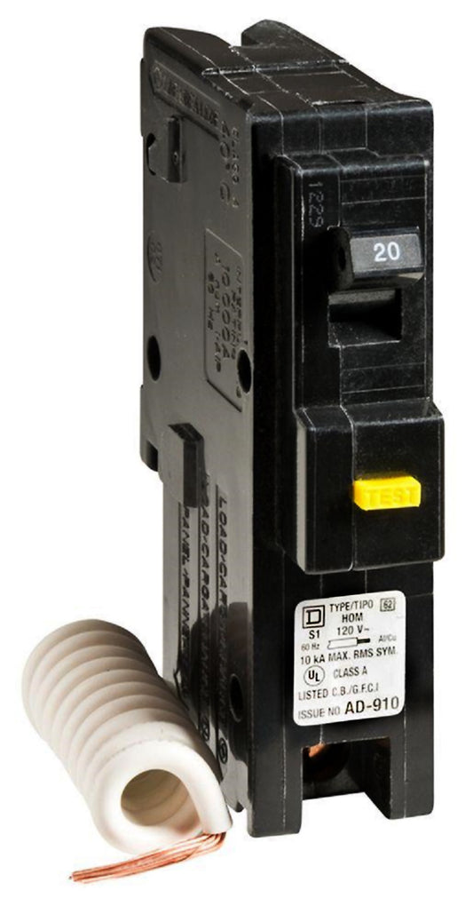Schneider Electric Usa Inc 1-Pole Plug In Surge Circuit Breaker 20A 12V 2.98 D x 2 W in.