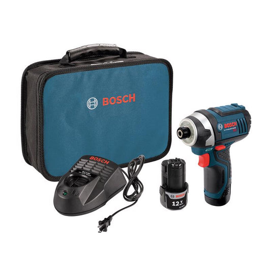 Bosch 12 V 1/4 in. Cordless Impact Driver Kit (Battery & Charger)