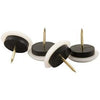Softtouch White 1-1/8 in. Nail-On Plastic Chair Glide 4 pk