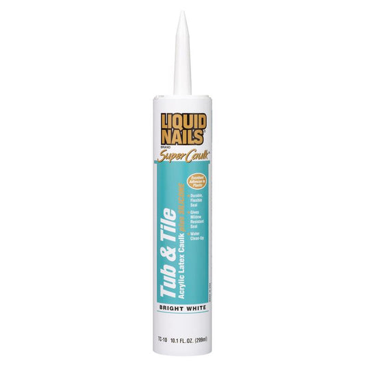 Liquid Nails Super Caulk Bright White Acrylic Latex Caulk Sealant 10 oz