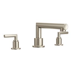 Brushed nickel two-handle roman tub faucet