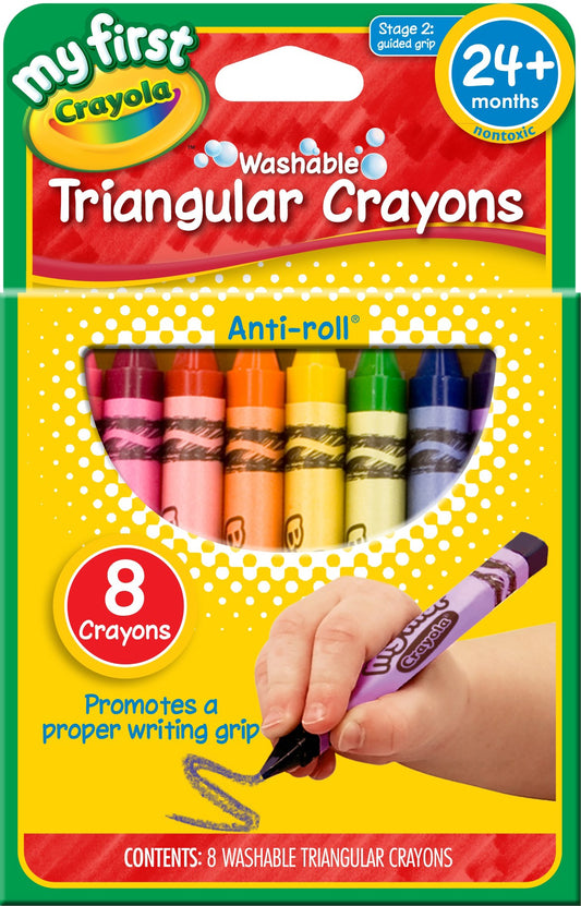Crayola 81-1308 Washable Triangular Crayons (Pack of 8)
