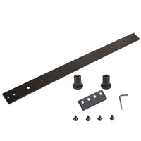 National Hardware Oil Rubbed Bronze Black Steel Sliding Door Hardware Kit 1 pk