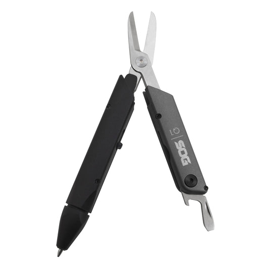 SOG  Baton Q1  Black / Gray  5CR15MOV Stainless Steel  5.6 in. Multi-Function Knife