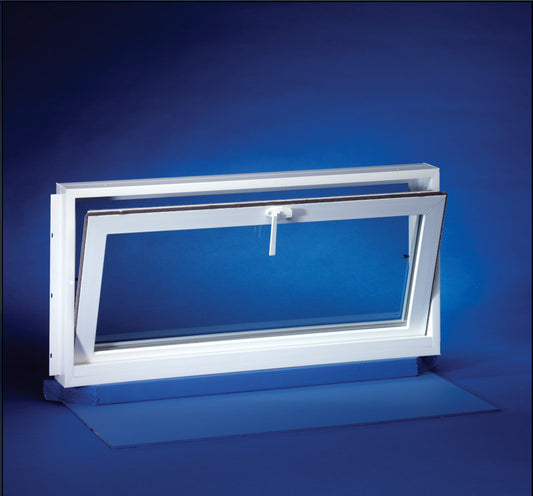 Duo-Corp Aristoclass Hopper White Glass/Vinyl Window 15-1/4 in. W X 32-1/8 in. L 1 pk