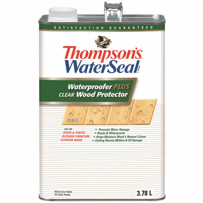 Thompson's Waterseal Clear Waterproofer Plus Wood Protector 300 sq. ft. Coverage 1 gal. (Pack of 4)
