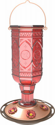 More Birds Hummingbird 20 Glass Jeweled Bottle Nectar Feeder 5 ports (Pack of 4)