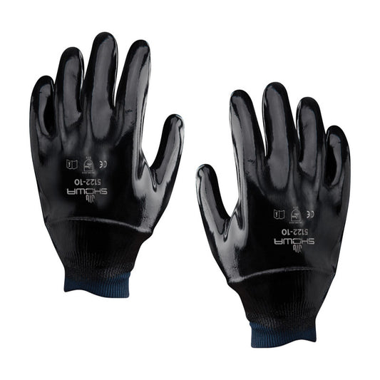 Atlas Unisex Indoor/Outdoor Cuffed Chemical Gloves Black L 1 pair